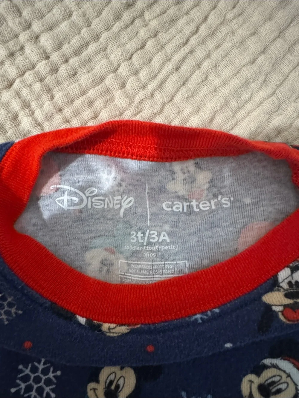 Disney Navy and Red Mickey Mouse Holiday Pajama Set